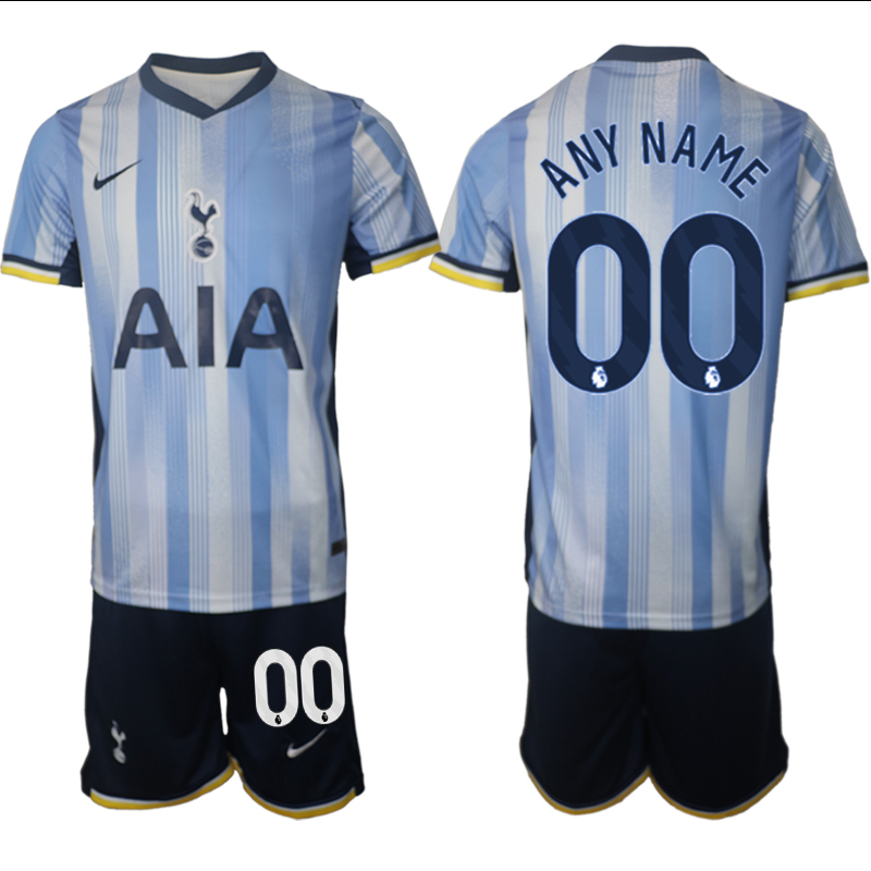 Men 2024-2025 Club Tottenham away Blue Customized Soccer Jersey->customized soccer jersey->Custom Jersey